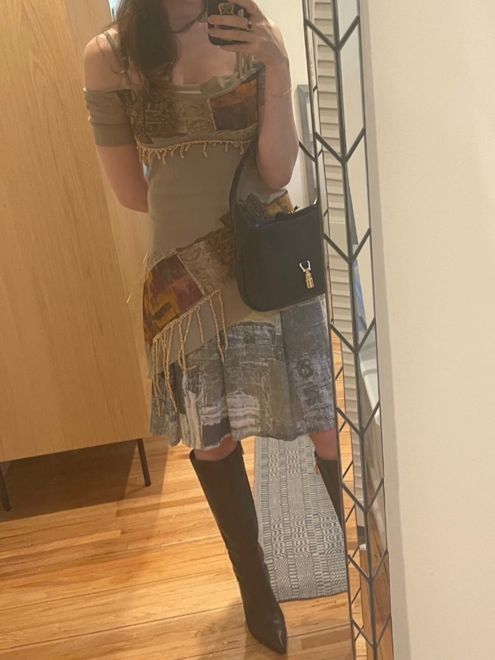 Save the Queen vintage dress from my collection. Boho style. Great accents. EUC